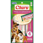 Churu Dog Receta Pollo Con Salmon  (4 Tubos) 56 Grs.