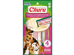 Churu Dog Receta Pollo Con Salmon  (4 Tubos) 56 Grs.