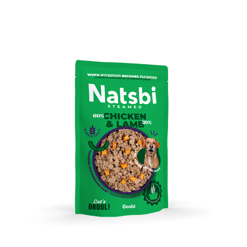 Natsbi Dog Steamed Chicken & Lamb 500 GR