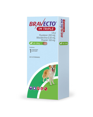 Bravecto 1M Triple 10 - 20 KG 1 Comp