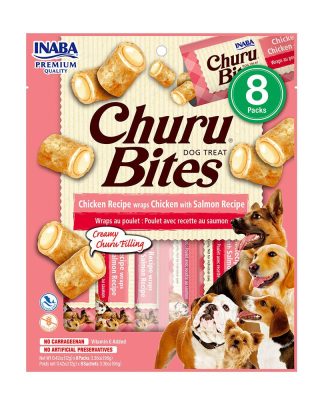 Churu Bites Dog Receta De Pollo Con Salmón 96 GR