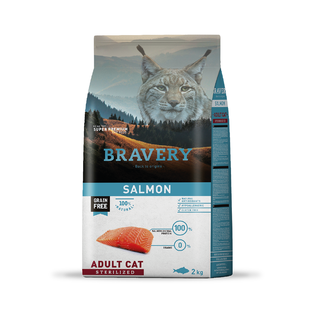 Bravery Cat Salmon Adult Sterilized 2 KG