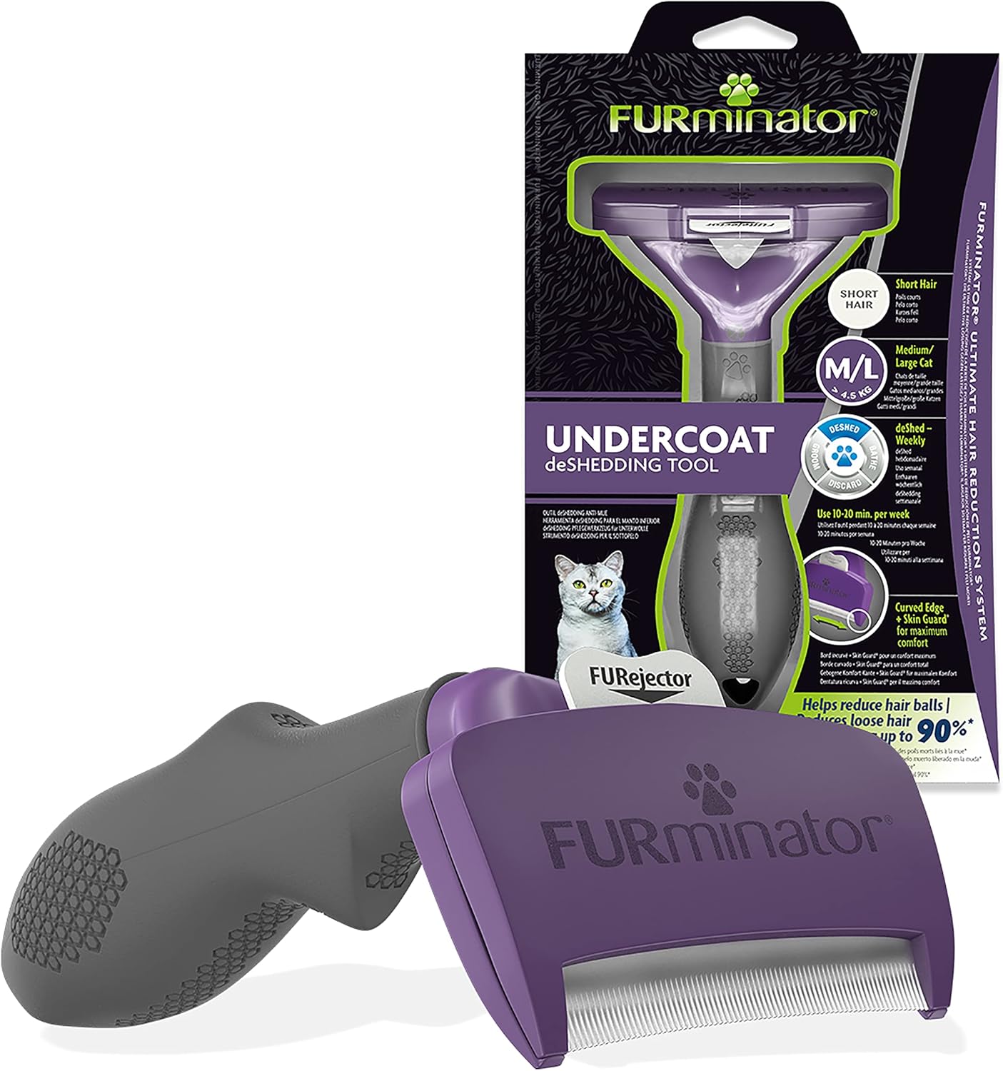 Furnimator Medium/Large Short Hair Deshedding Tools For Cat