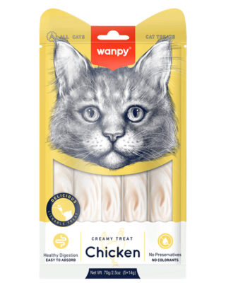Wanpy Cat Chicken Creamy Treat 70 GRS