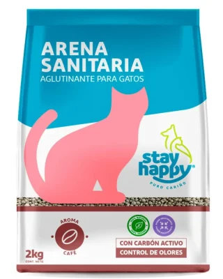 Arena Aglutinante Stay Happy Aroma Café 2 KG