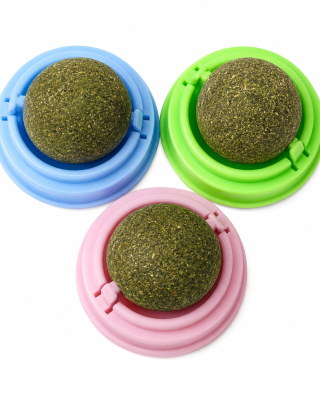 Bola De Catnip Giratoria Adhesiva Para Pared 25 GR.