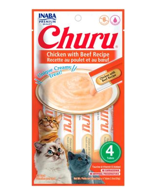 Churu Cat Receta De Pollo Con Carne (4 Tubos) 56 Grs.