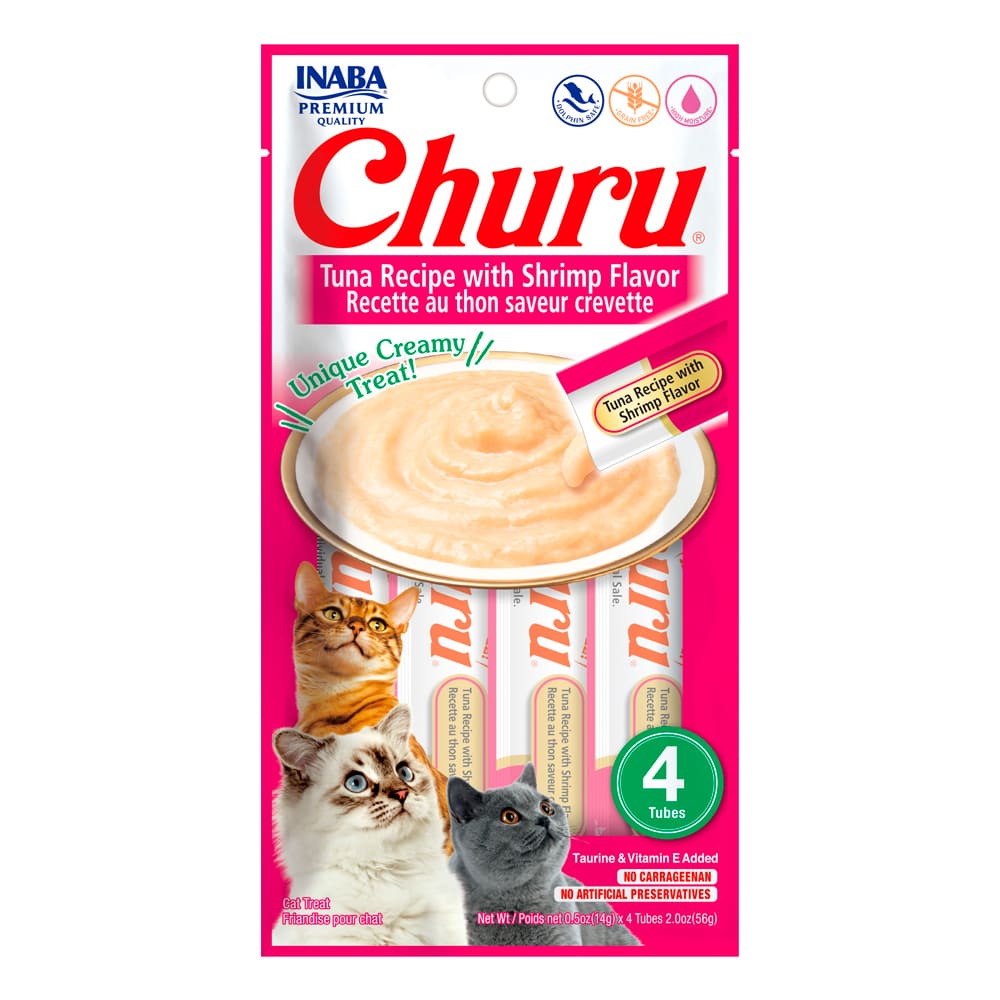 Churu Cat Receta De Atún Con Camarón (4 Tubos) 56 Grs.