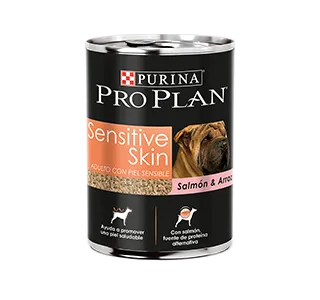 Lata Pro Plan Sensitive Skin Salmón Y Arroz 368 GRS