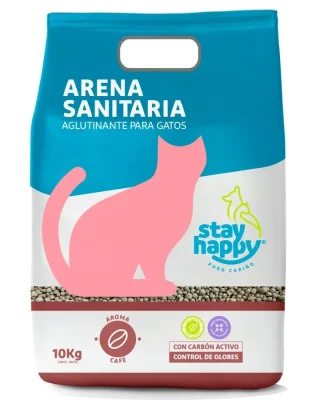 Arena Aglutinante Stay Happy Aroma Café 10 KG
