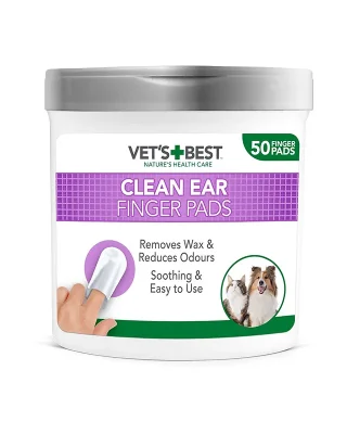 Vets Best Clean Ear Finger Pads 50 Unidades