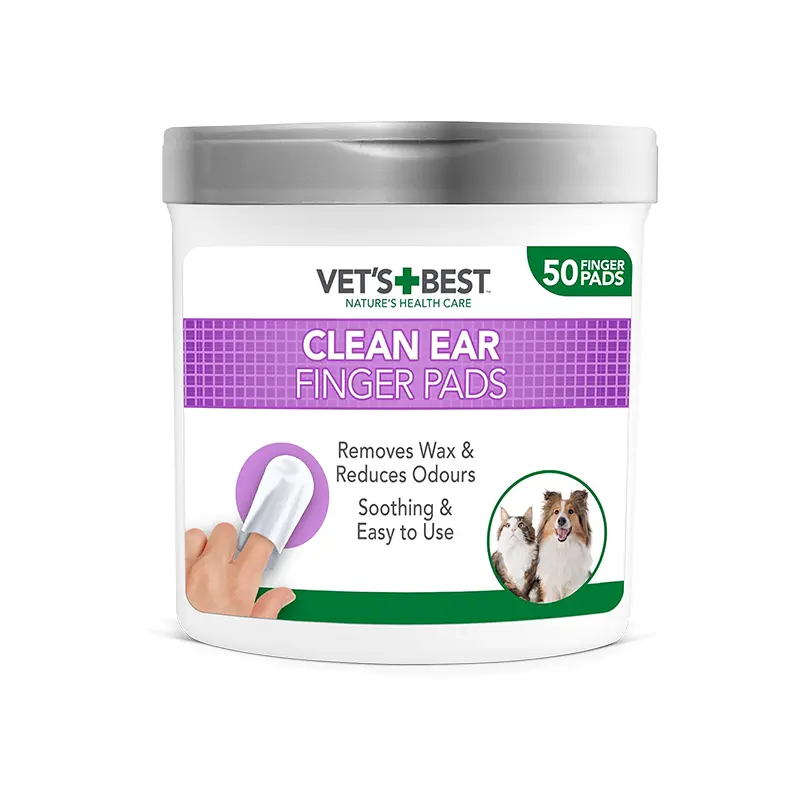 Vets Best Clean Ear Finger Pads 50 Unidades