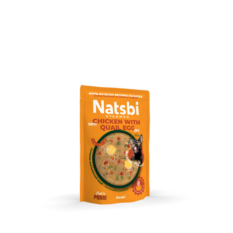 Natsbi Cat Steamed Chicken With Quail Egg 80 GR