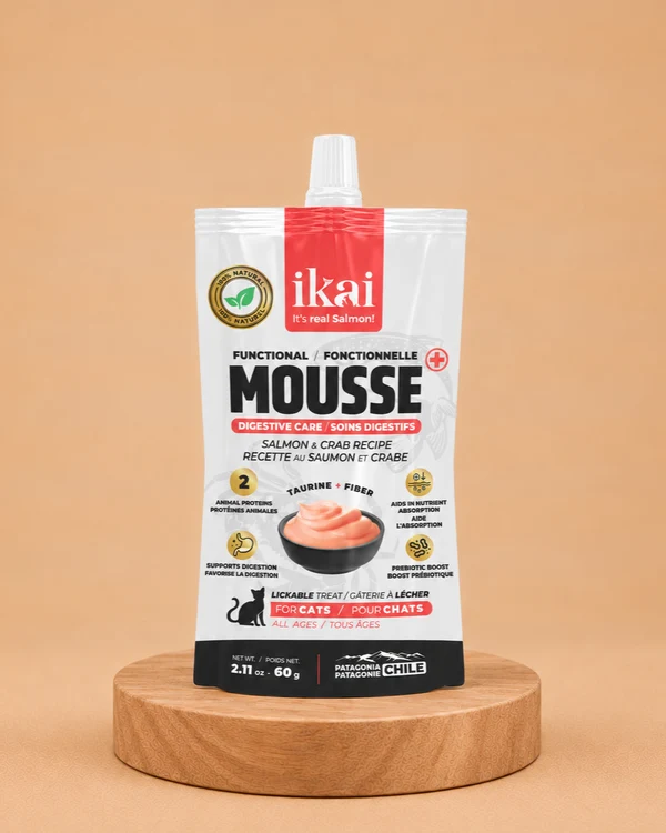 IKAI Mousse Cuidado Digestivo Salmón Y Cangrejo Cat 60 grs.