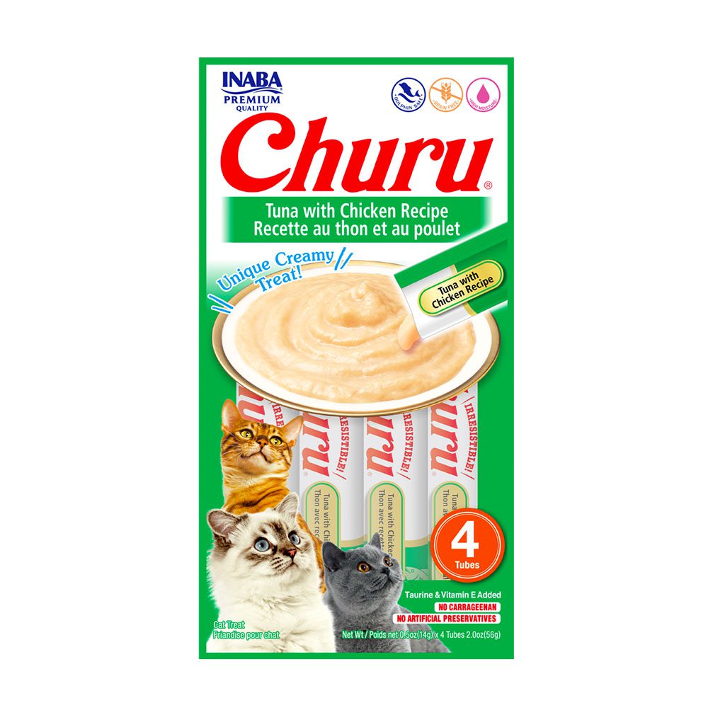 Churu Cat Receta De Atún con Pollo (4 Tubos) 56 Grs.