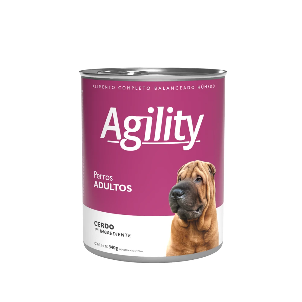 Agility Lata Dog Adult Cerdo 340 GR