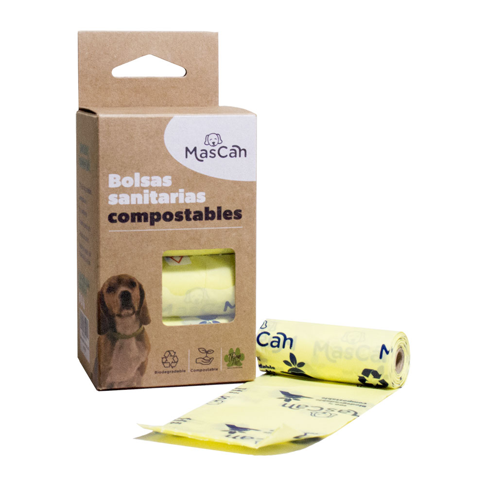 Bolsas Sanitarias Compostables Amarillas 8X10 Mascan
