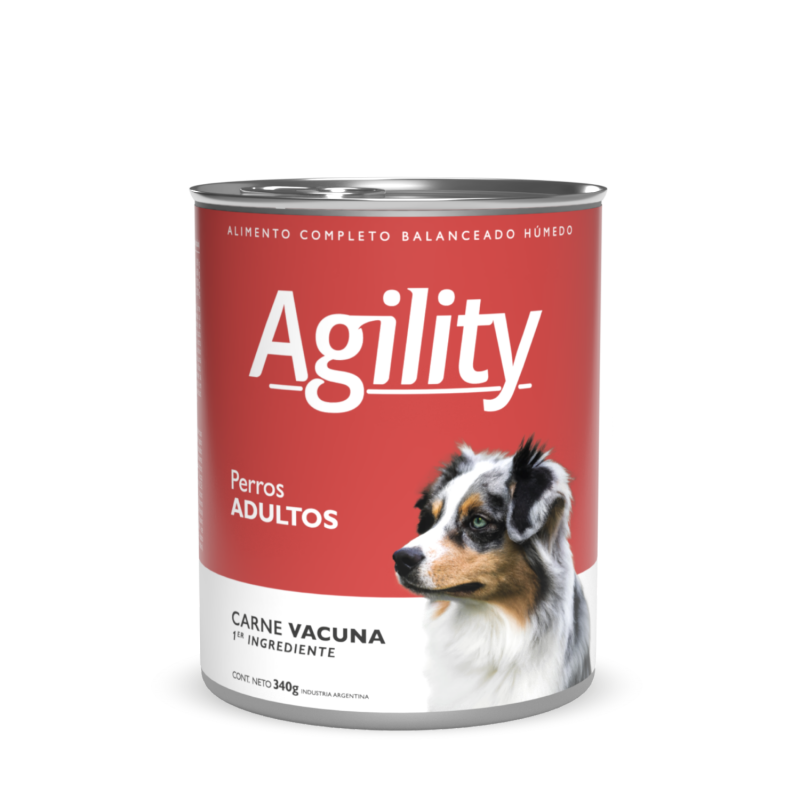 Agility Lata Dog Adult Vacuno 340 GR