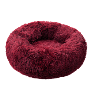 Cojín Peludo Para Gatos o Cachorro 70 CM Burdeo